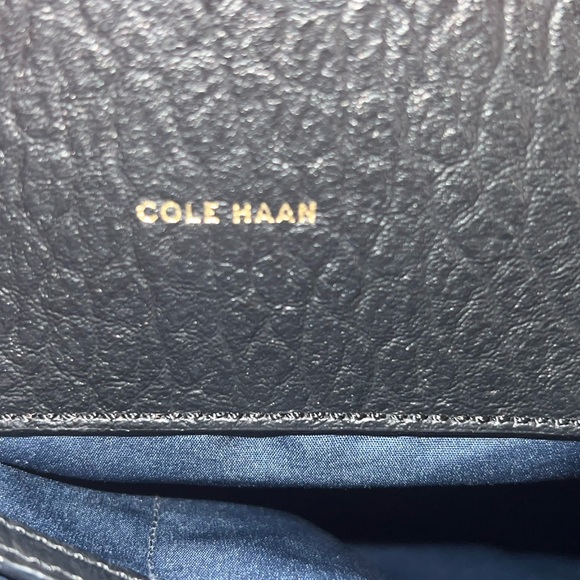 Cole Haan Black Textured Satchel - Picture 3 of 5